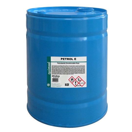 PETROL E. Petroleante emulsionable rojo. Cubo 25 L
